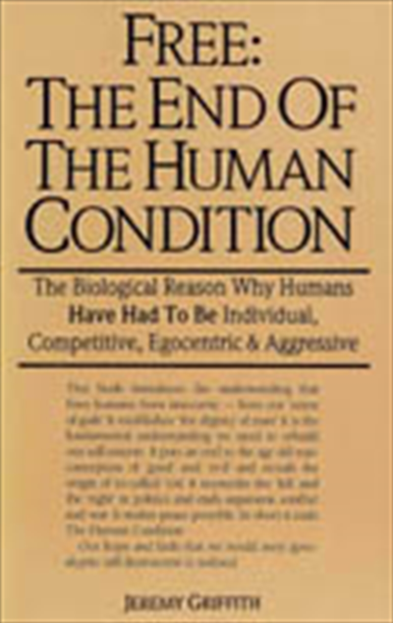 Free: The End of the Human Condition/Product Detail/Family & Health