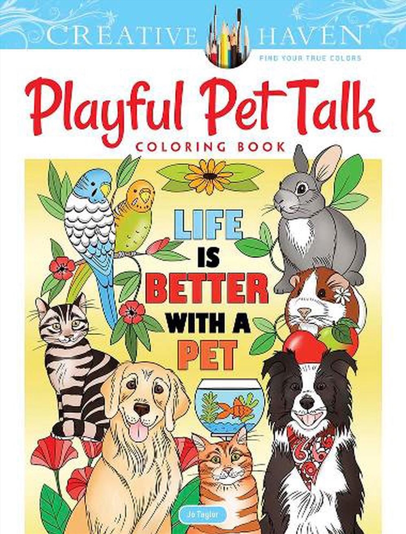 Creative Haven Playful Pet Talk Coloring Book/Product Detail/Adults Colouring