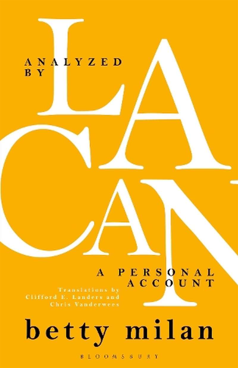 Analyzed By Lacan: A Personal Account/Product Detail/Literature & Poetry