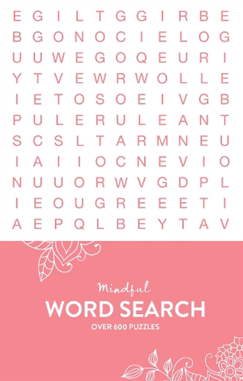 Mindful 600 Puzzles - Word Search - Pastel Pink/Product Detail/Adults Activity Books