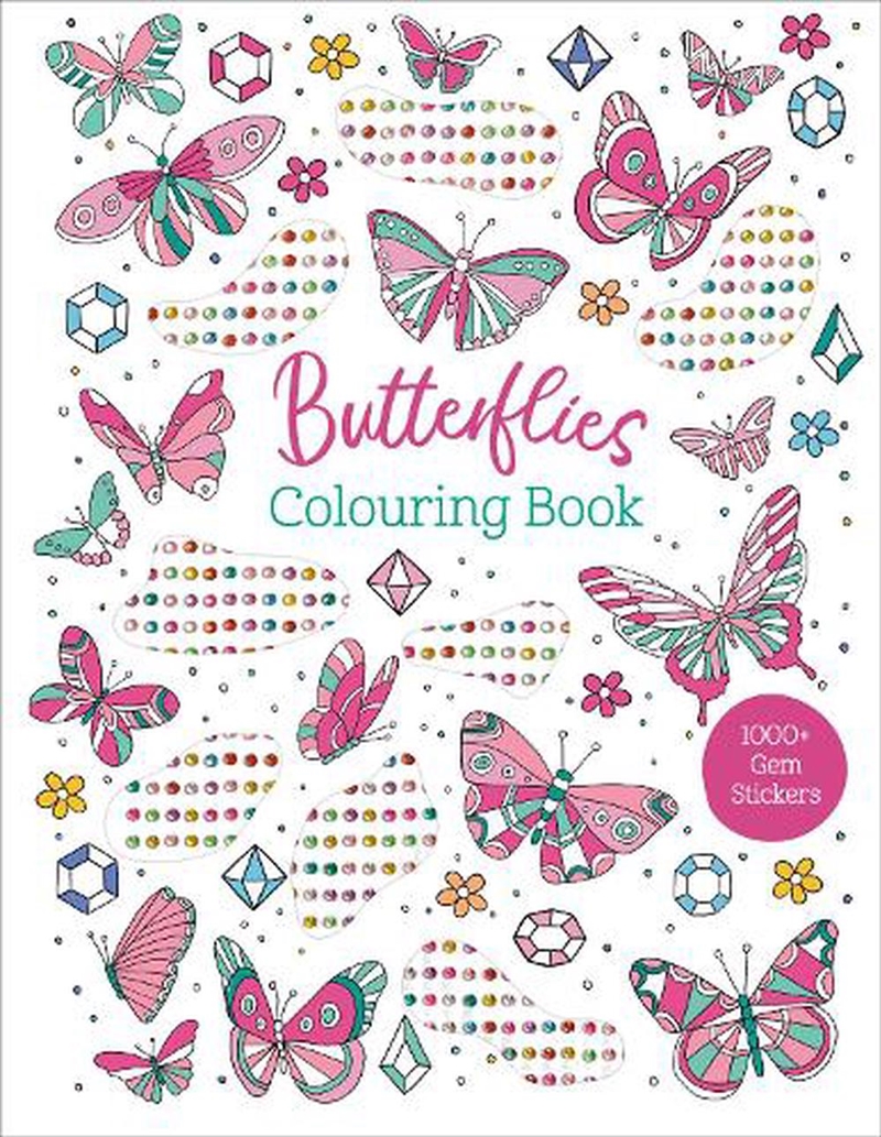 Gem Sticker Colouring Book - Butterflies/Product Detail/Kids Colouring