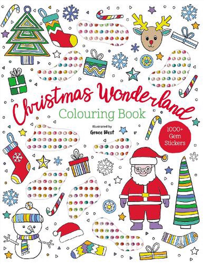 Gem Sticker Colouring Book - Christmas Wonderland/Product Detail/Kids Colouring