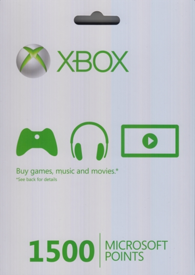 Xbox Live 1500 Microsoft Points Card/Product Detail/Consoles & Accessories