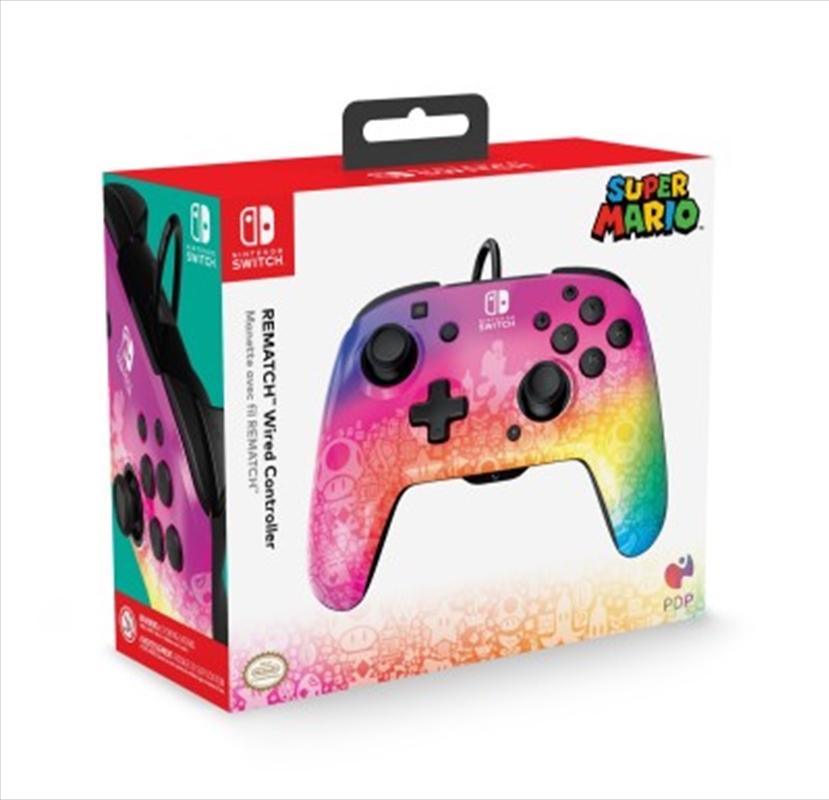 PDP Switch Rematch Wired Controller Star Spectrum/Product Detail/Consoles & Accessories