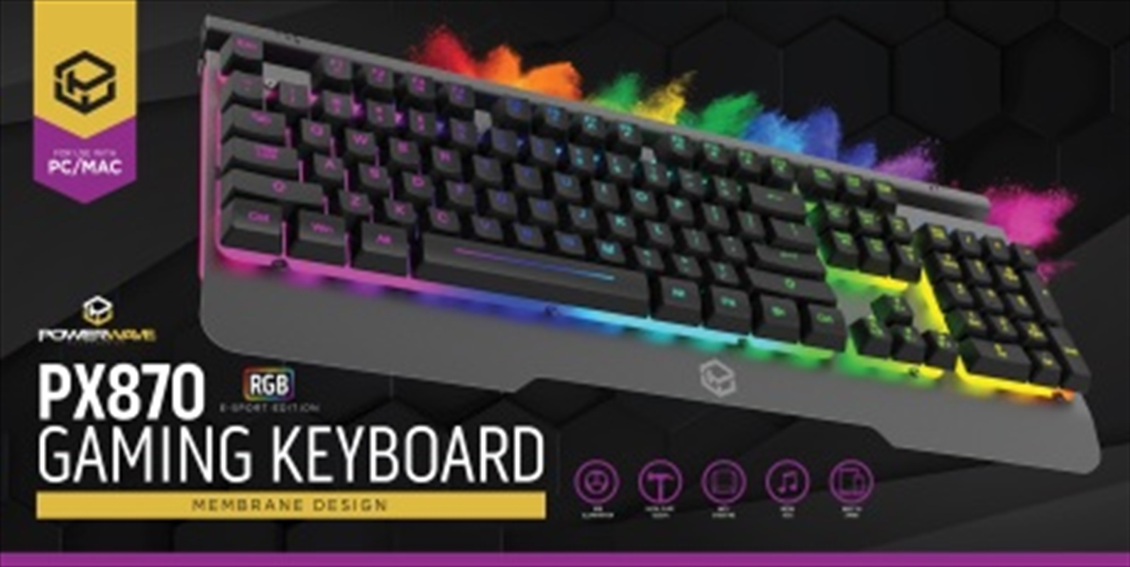 Powerwave PC PX870 RGB Gaming Keyboard/Product Detail/Consoles & Accessories