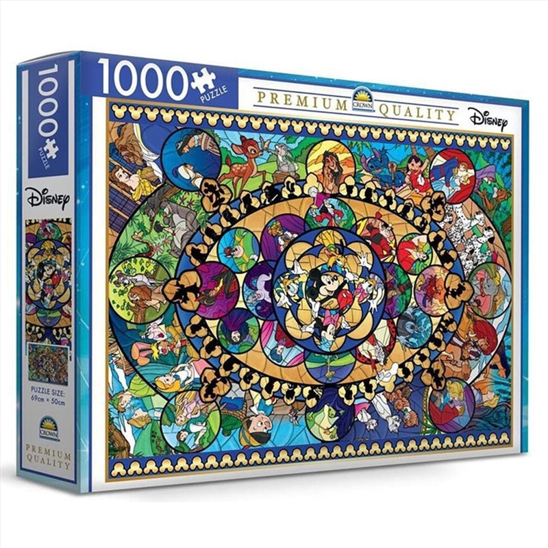 Crown Premium: Disney Stained Glass - 1000pc Puzzle/Product Detail/Jigsaw Puzzles