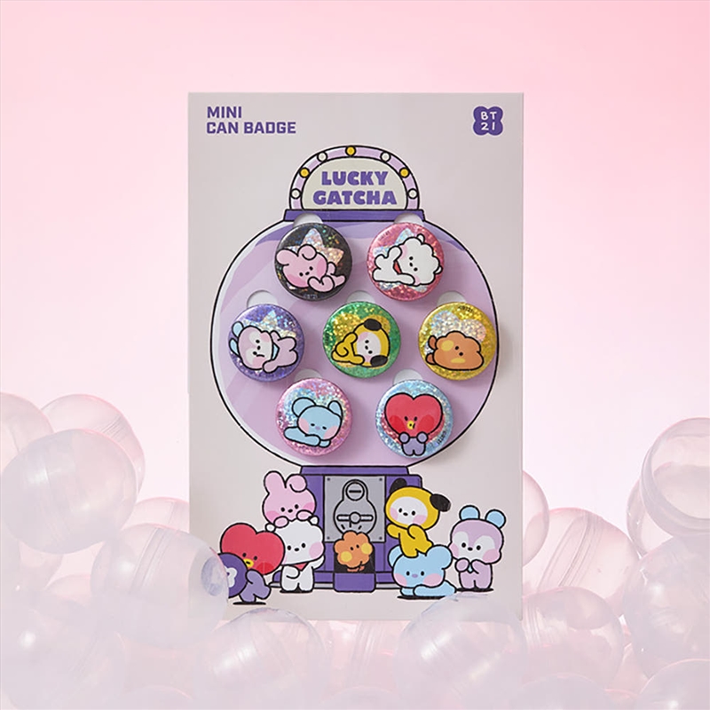 Bt21 - Minini Lucky Gatcha Mini Can Badge (RANDOM)/Product Detail/KPOP Merch