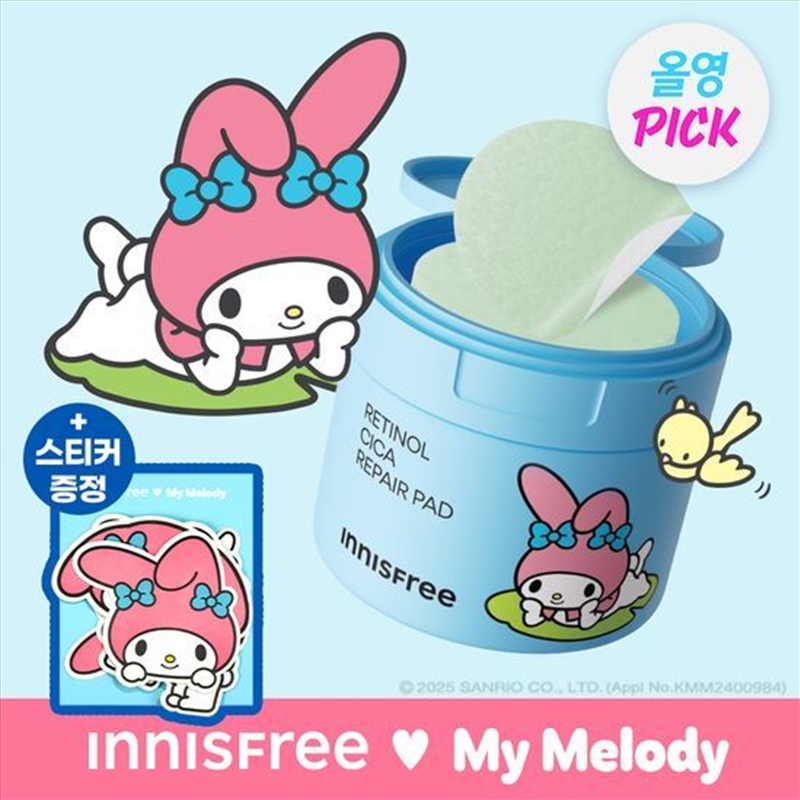 Innisfree Retinol Cica Repair Pad 60 Sheet (My Melody Sticker)/Product Detail/Beauty Products