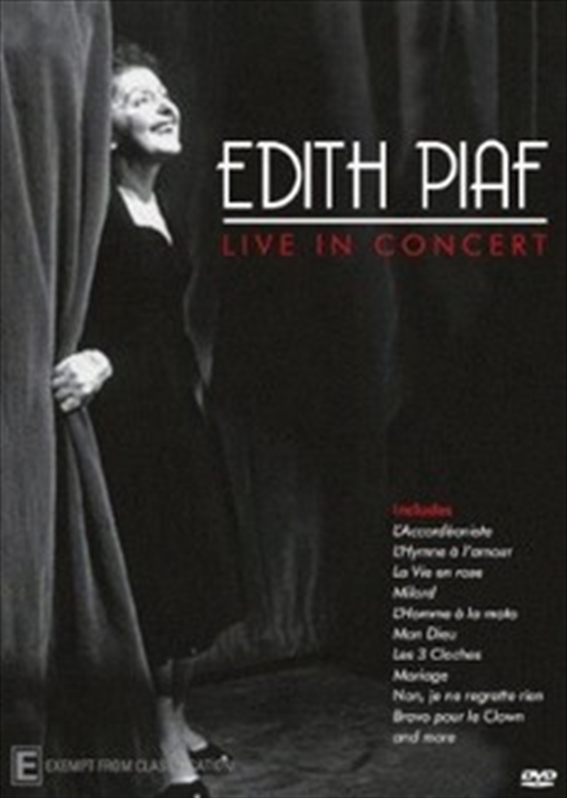 Edith Piaf: Live In Concert/Product Detail/Documentary