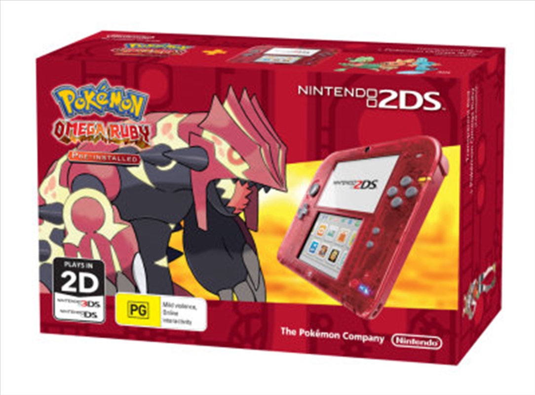 Nintendo 2DS Console Transparent Red with Pokémon Omega Ruby/Product Detail/Consoles & Accessories