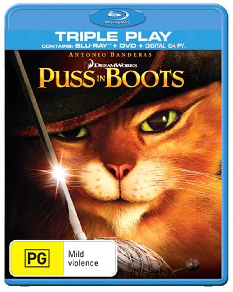 Buy Puss In Boots | Blu-ray + DVD + Digital Copy Online | Sanity