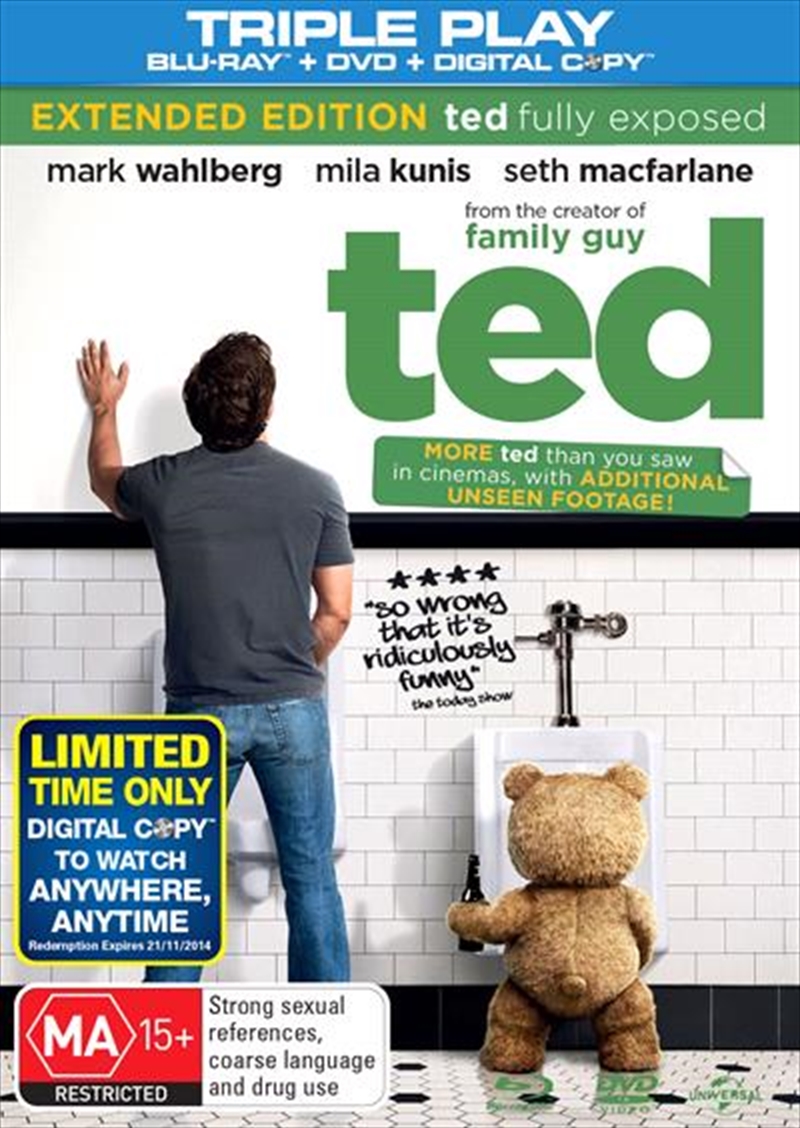 Ted  Blu-ray + DVD + Digital Copy/Product Detail/Comedy