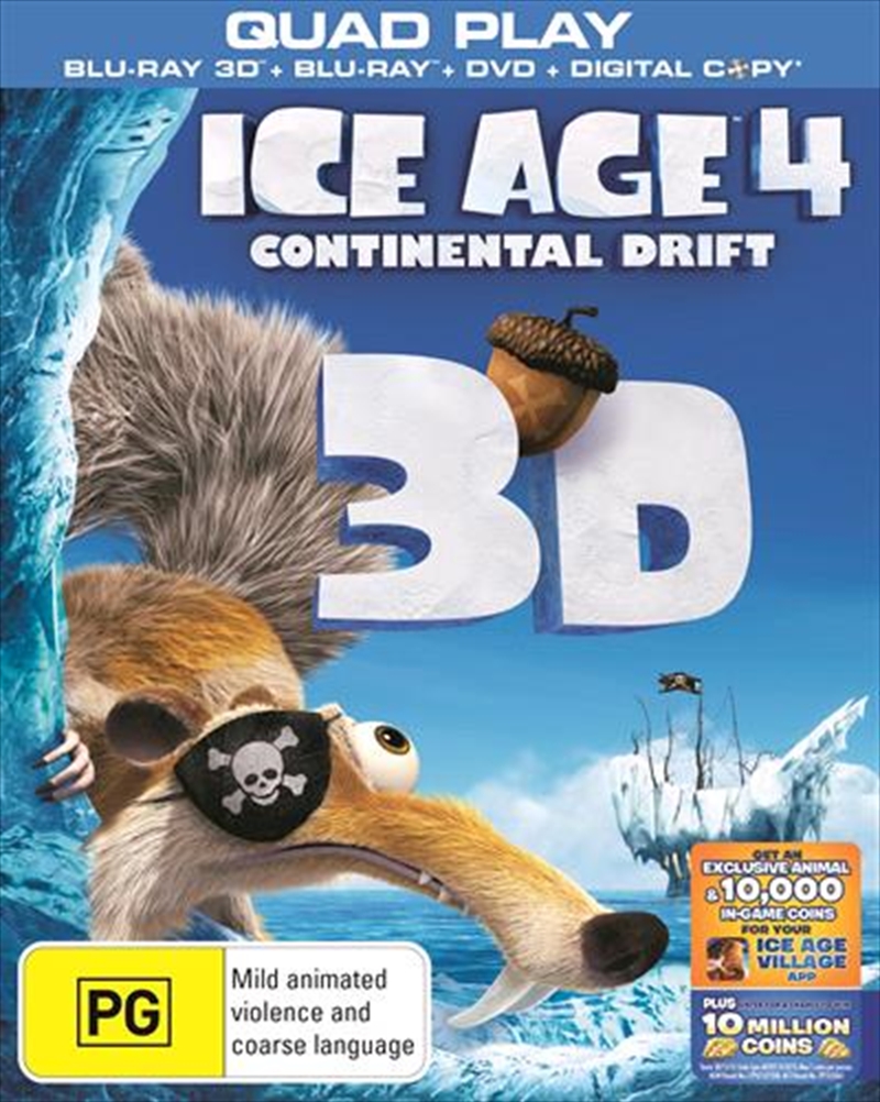 Ice Age 4 - Continental Drift  3D + 2D Blu-ray + DVD + Digital Copy/Product Detail/Animated