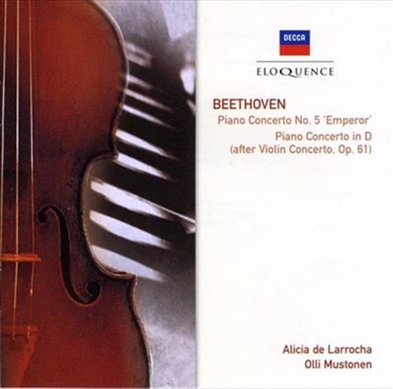 Piano Concerto No 5 'Emperor'/Violin Concerto Op 61/Product Detail/Classical