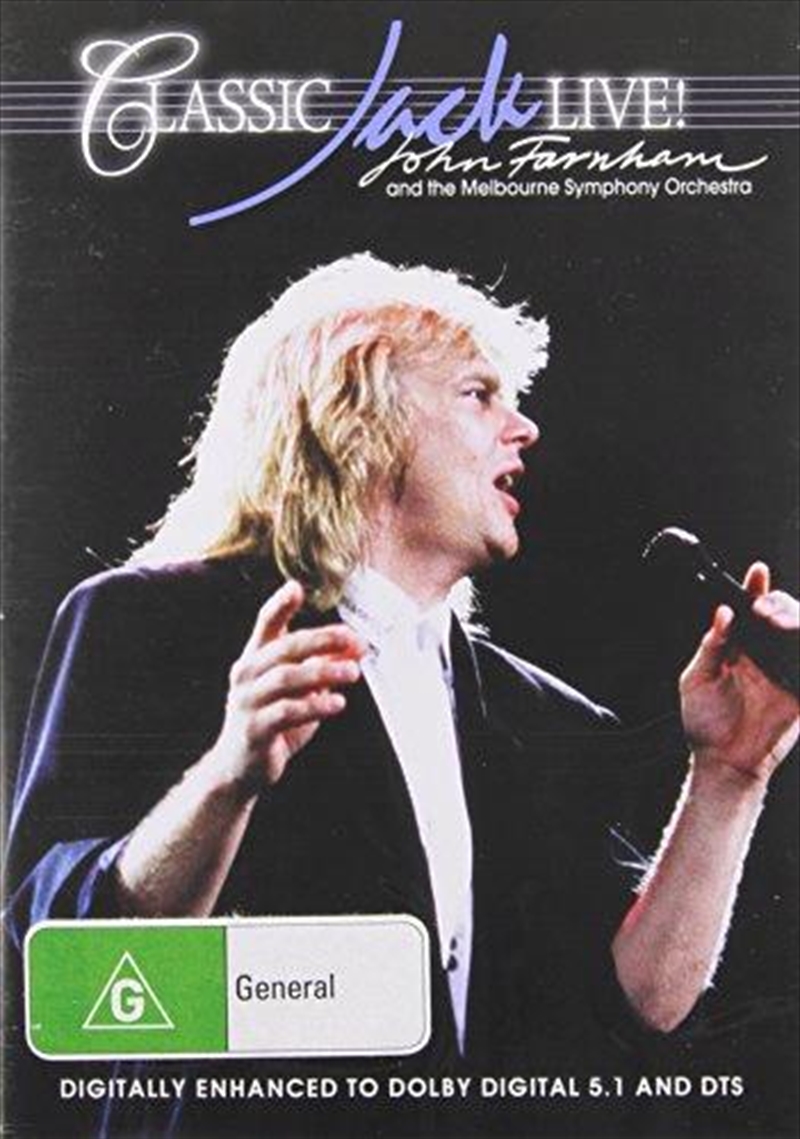 Buy John Farnham Classic Jack Live on DVD On Sale Now With