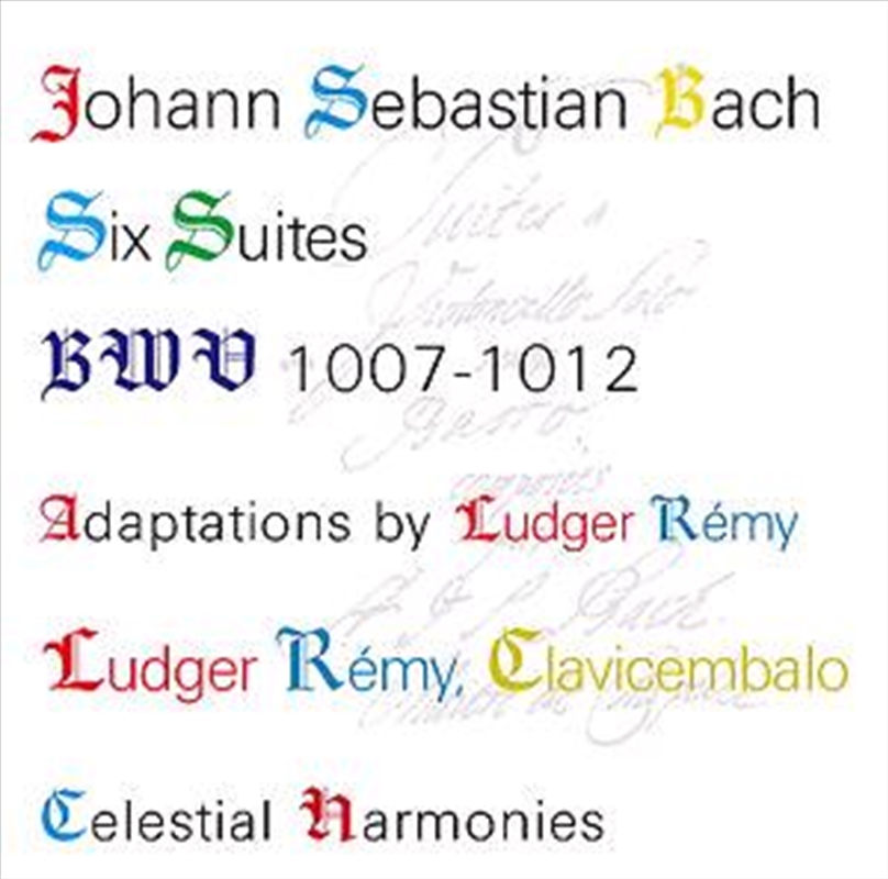 Johann Sebastian Bach Six Suites Bwv 1007-1012/Product Detail/Classical