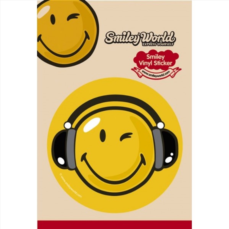 Smiley Headphones Vinyl Sticker/Product Detail/Stickers