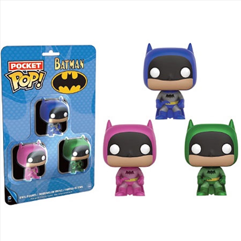 Batman - Pink, Green & Blue US Exclusive Pocket Pop! 3 Pack/Product Detail/Movies