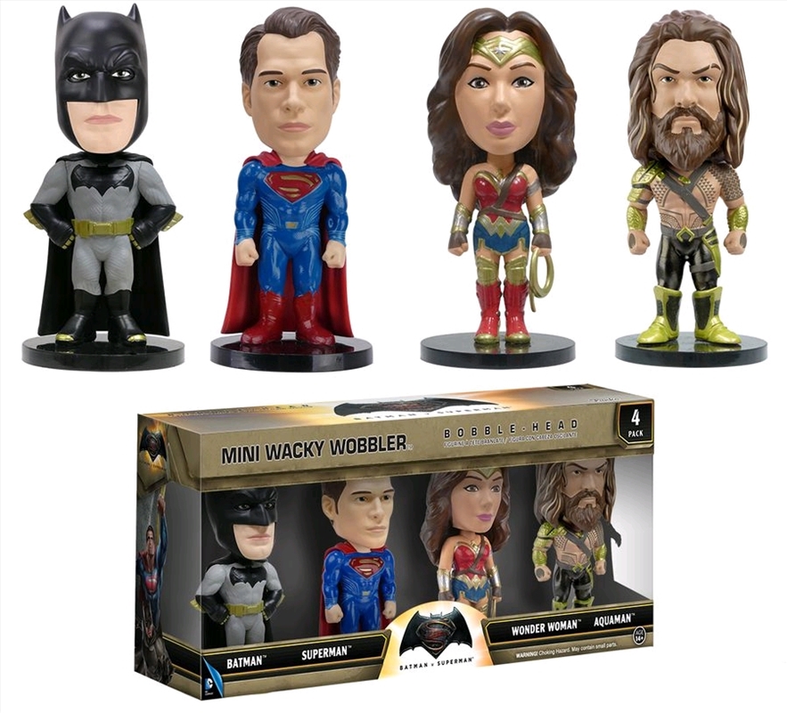 Batman v Superman: Dawn of Justice - Mini Wacky Wobbler 4 Pack/Product Detail/Figurines