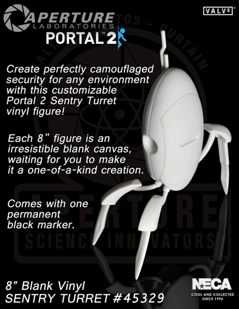 Portal 2 - 8" Vinyl DIY Sentry Turret/Product Detail/Figurines