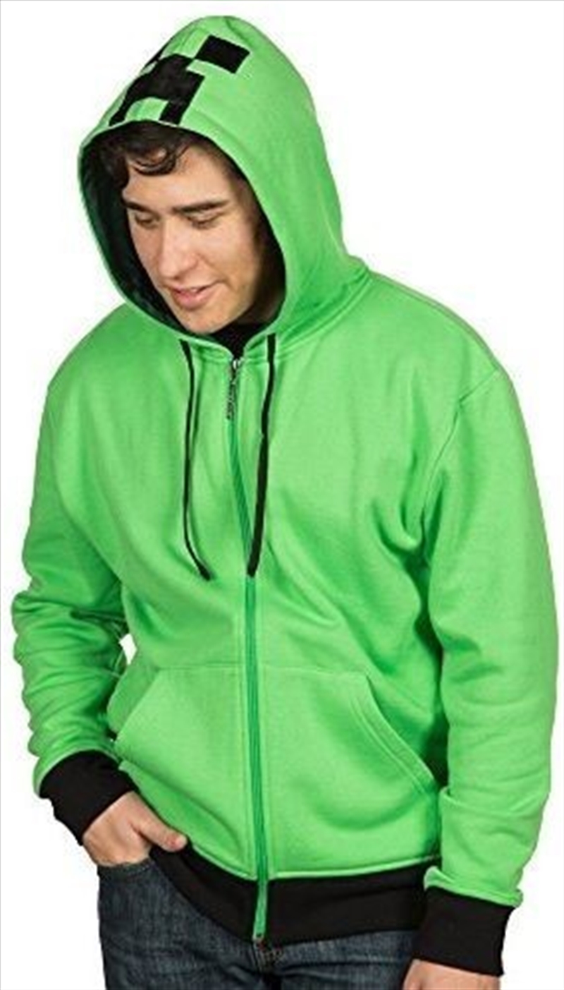 Buy Minecraft Creeper Anatomy Premium Zip Up Hoodie 3xl Online Sanity