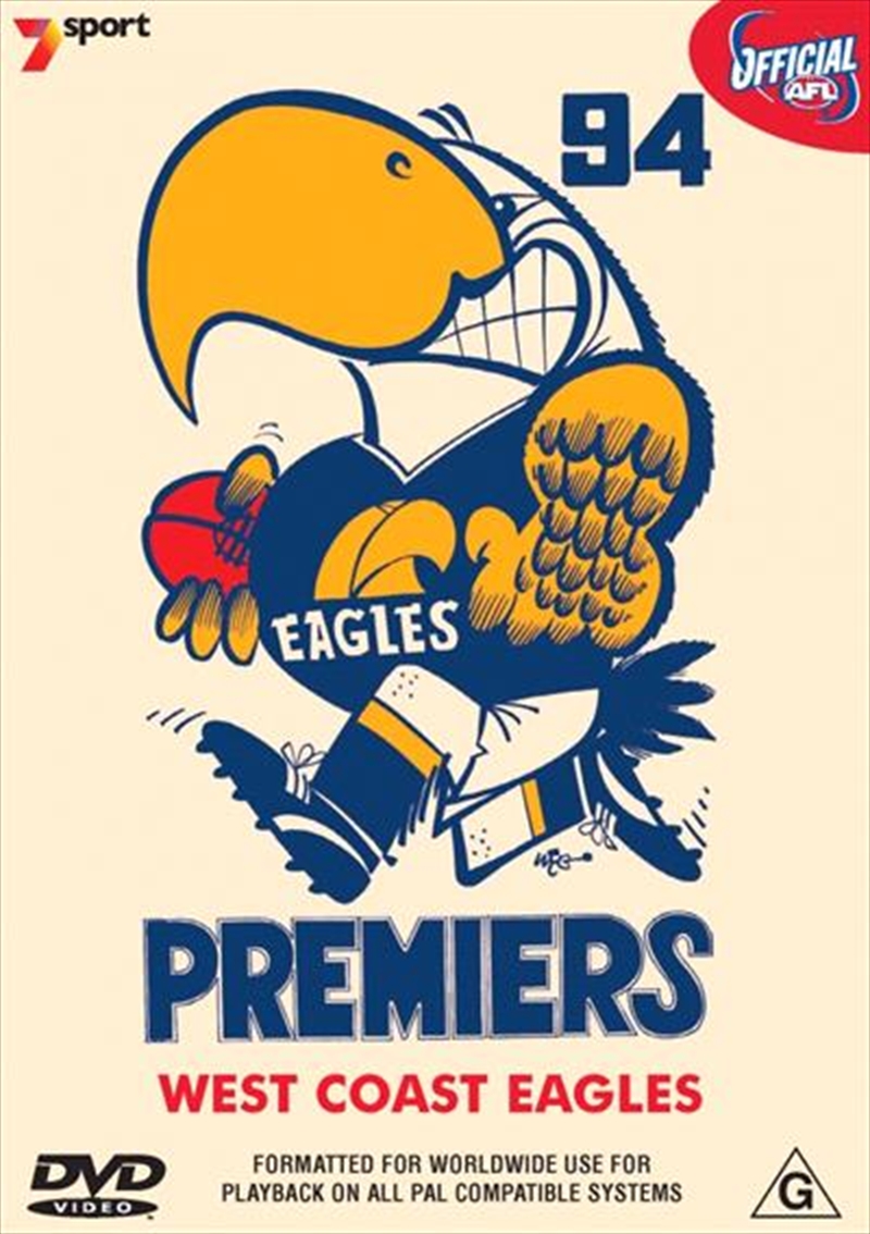 Buy AFL Premiers 1994 - West Coast Eagles On DVD | On Sale Now With ...