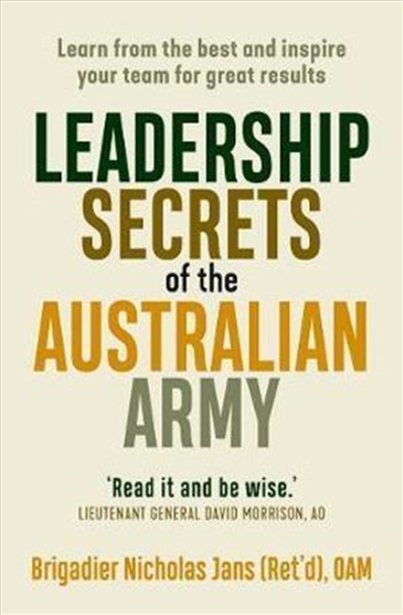 Leadership Secrets of the Australian Army/Product Detail/Reading