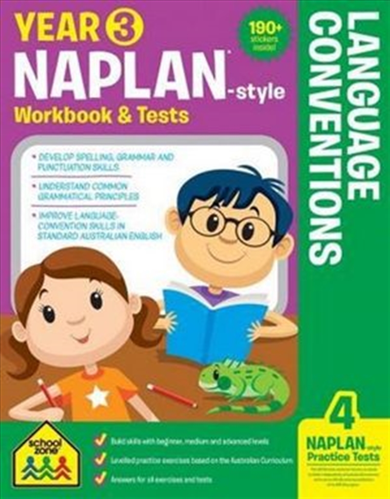 Year 3 NAPLAN - Style Language Conventions Workbook and Tests : School Zone/Product Detail/Children