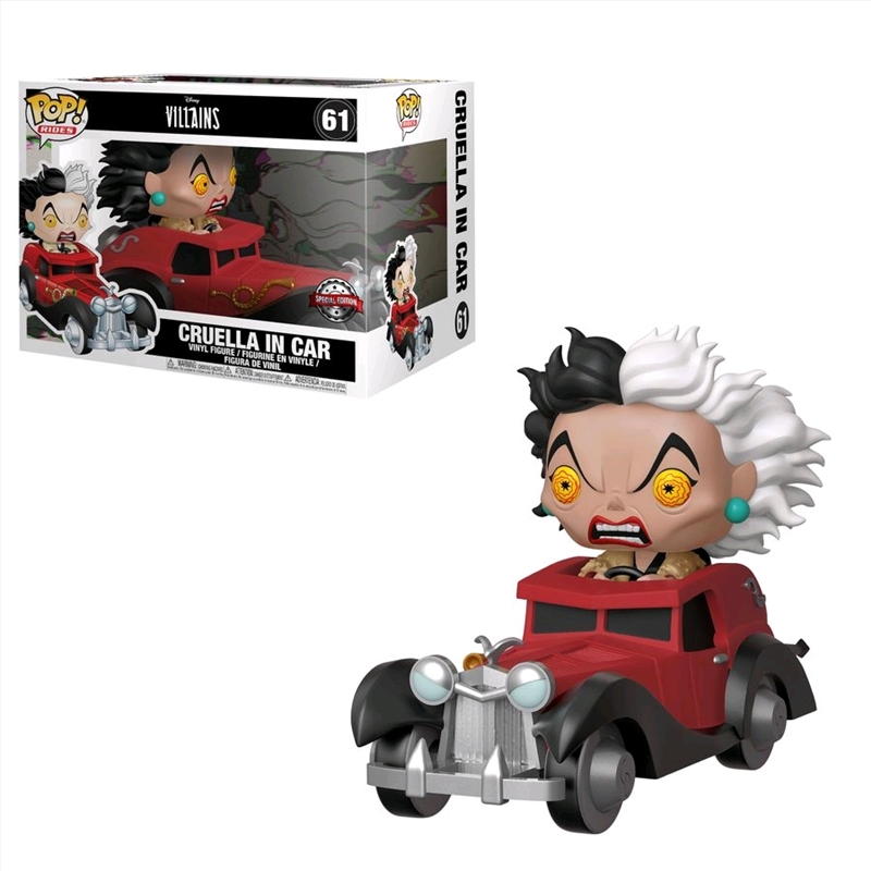 101 Dalmatians - Cruella in Car US Exclusive Pop! Ride [RS]/Product Detail/Movies