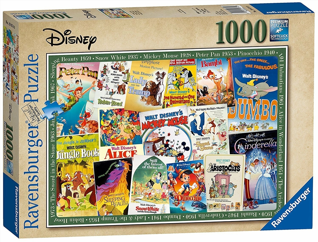 Ravensburger - Disney Vintage Movie Posters Puzzle 1000 Pieces/Product Detail/Film and TV