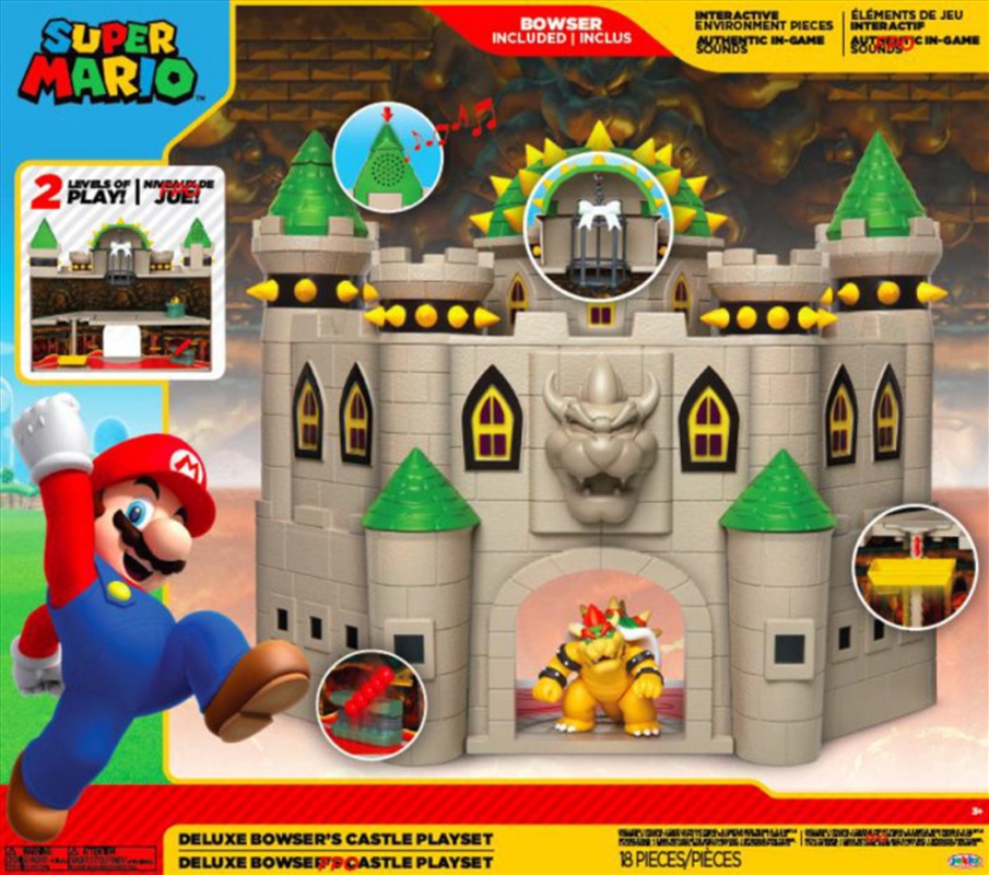 bowser castle deluxe playset