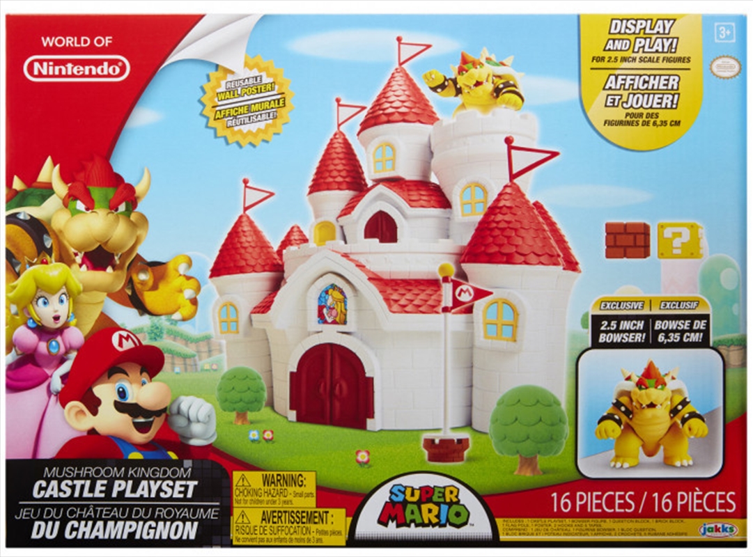 World of Nintendo 2.5" Mushroom Kingdom Castle Playset/Product Detail/Play Sets