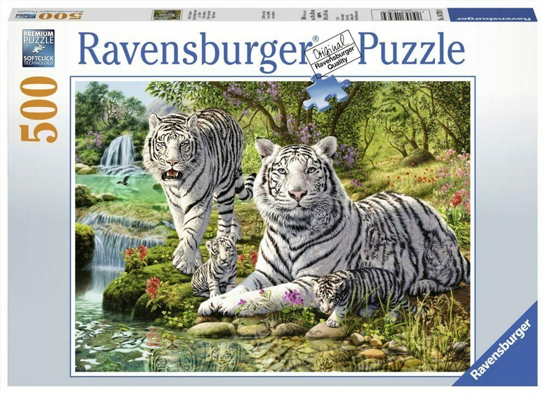 Ravensburger Jigsaw Puzzle 500 Piece - White Tiger Family/Product Detail/Nature and Animals