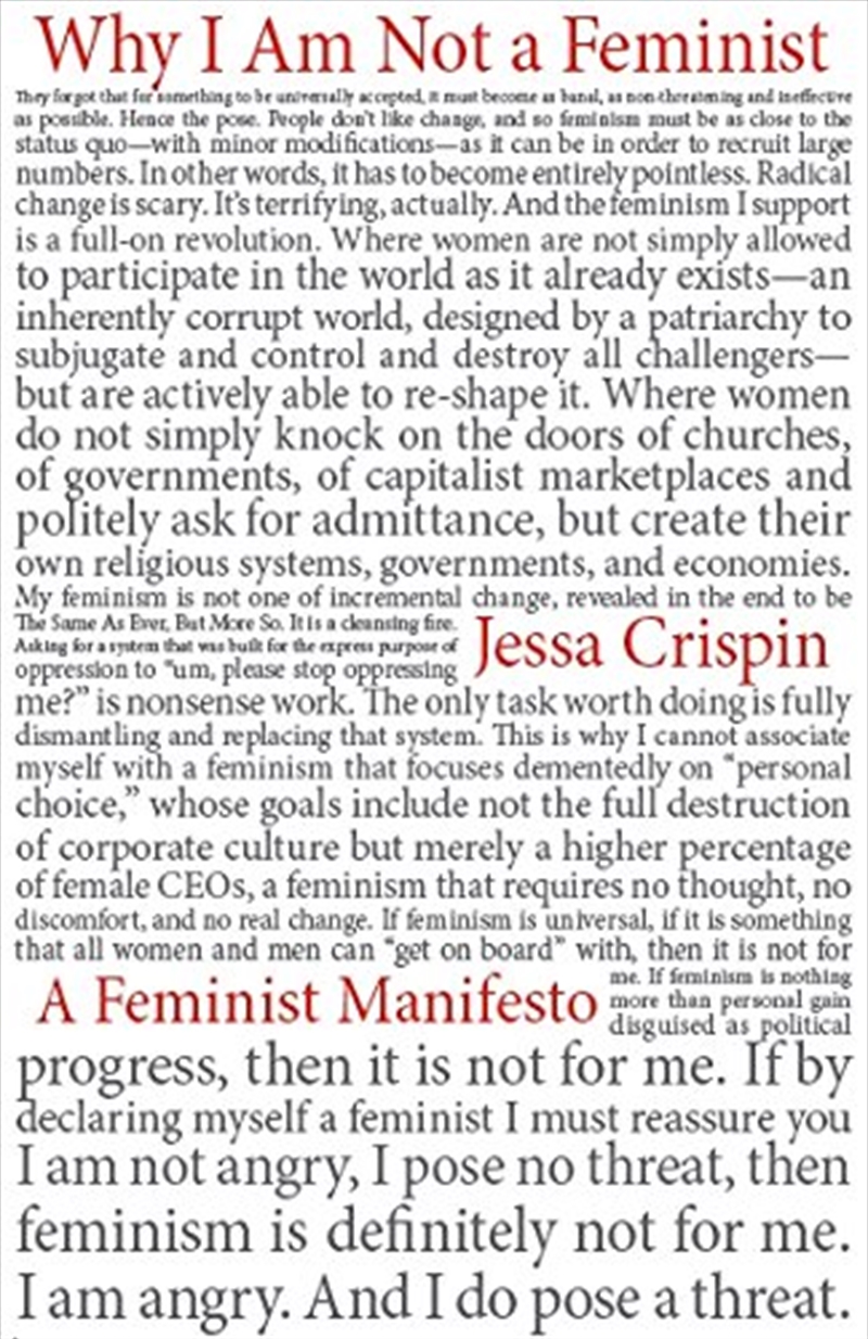 Why I Am Not a Feminist: A Feminist Manifesto/Product Detail/Reading