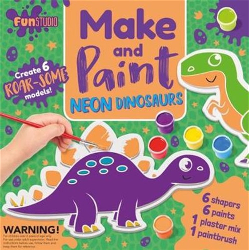 Make And Paint Neon Dinosaurs/Product Detail/Arts & Crafts Supplies