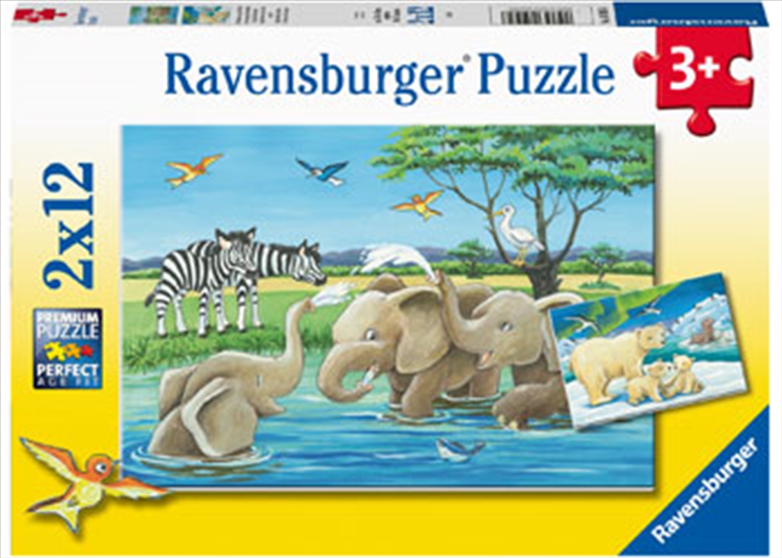 Baby Safari Animals Puzzle  2 X 12 Piece/Product Detail/Education and Kids