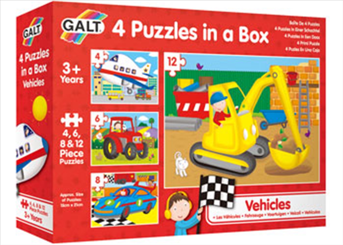 Vehicles - 4 Puzzles In A Box/Product Detail/Education and Kids