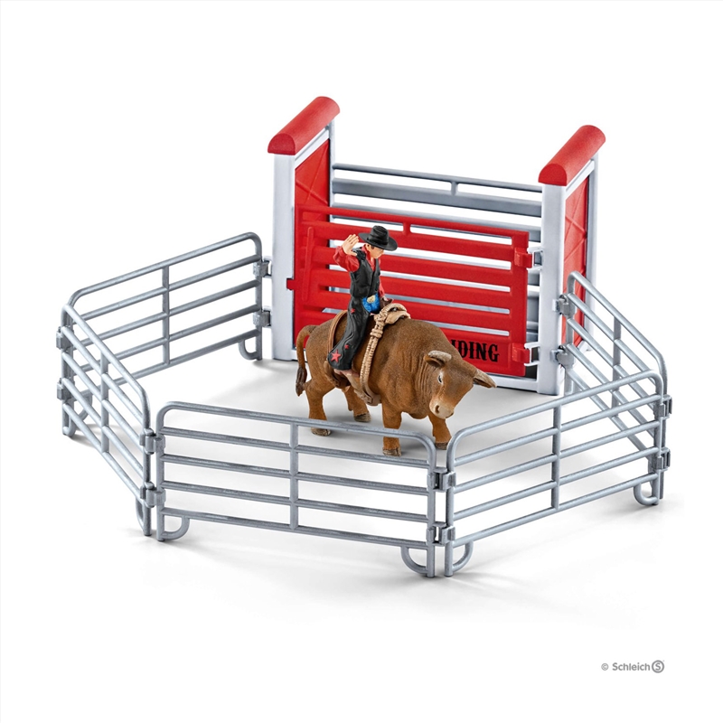 Schleich Figure - Bull Riding With Cowboy/Product Detail/Play Sets