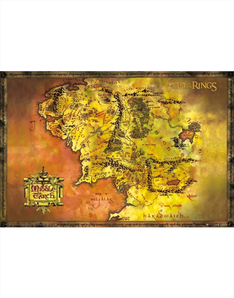 Lord Of The Rings Map Tolkien Poster/Product Detail/Posters & Prints