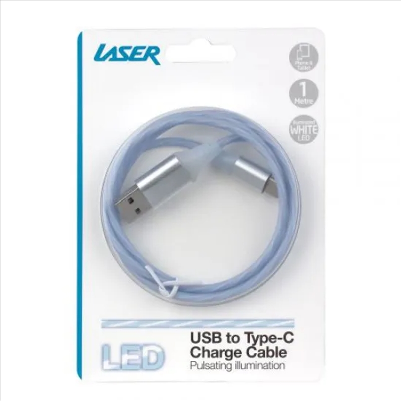 Laser 1m USB to Type-C LED Charge Cable (Blue)/Product Detail/Cables