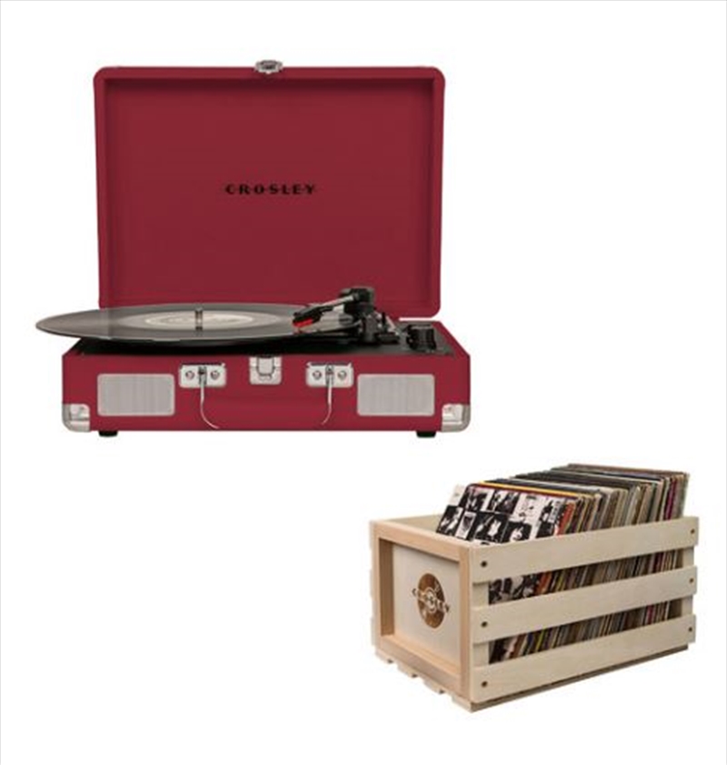 Crosley Cruiser Bluetooth Portable Turntable with Storage Crate - Burgundy/Product Detail/Turntables