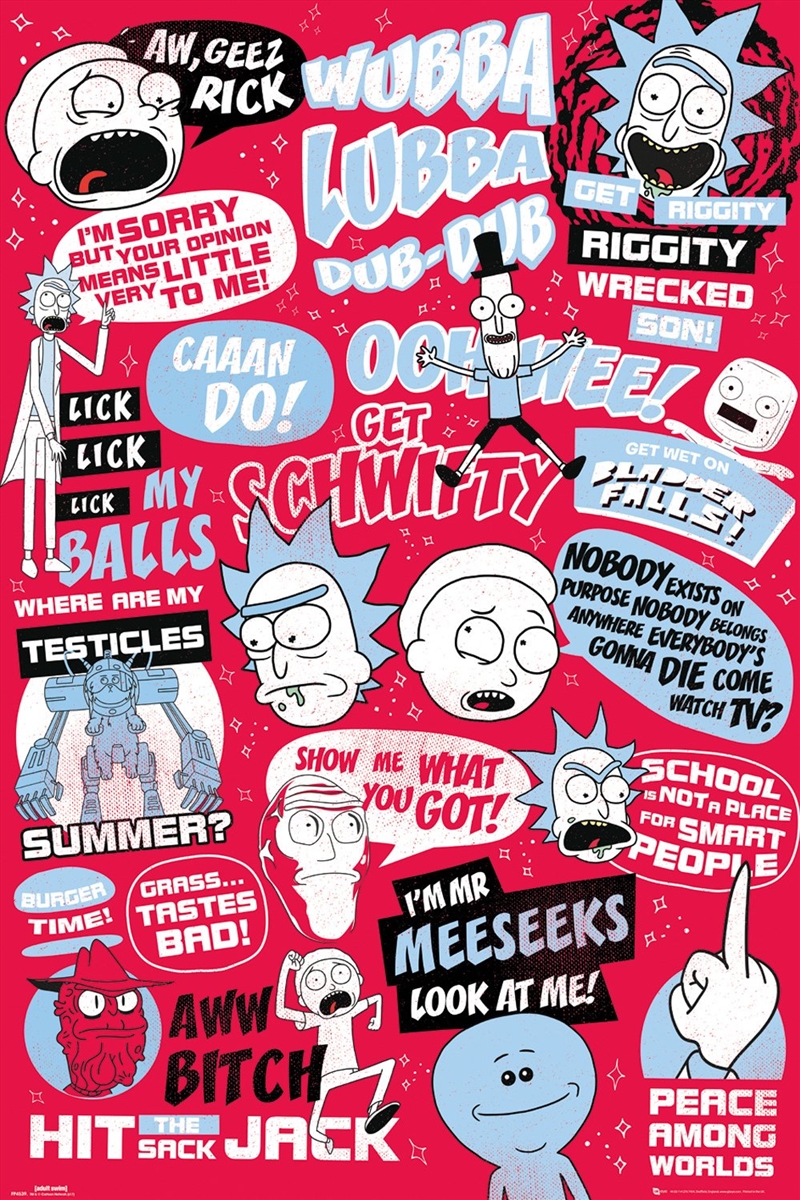 Buy Rick And Morty Quotes Poster, Merchandise | Sanity