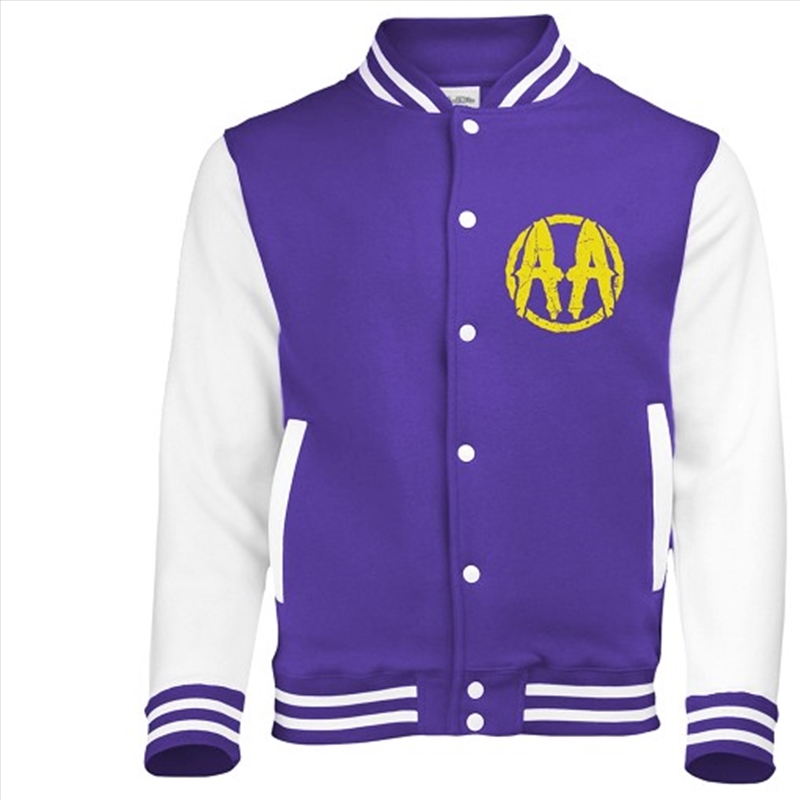 Asking Alexandria Skull Shield Baseball Style Varsity Jacket Unisex Size Large Jacket/Product Detail/Outerwear