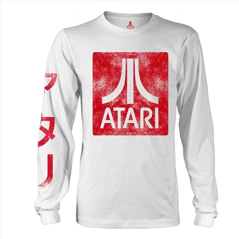 Atari Box Logo White Unisex Size Small Longsleeve Shirt/Product Detail/Shirts