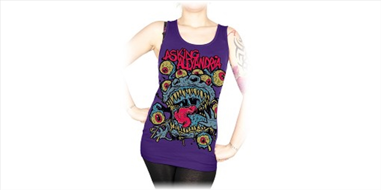 Asking Alexandria Eyeballs Tank Vest, Ladies Womens Size 8 Shirt/Product Detail/Shirts