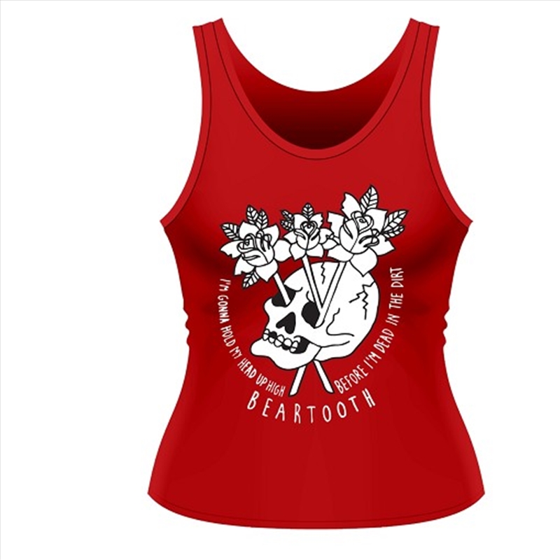 Beartooth Flower Skull Tank Vest Size Ladies Womens Size 8 Shirt/Product Detail/Shirts