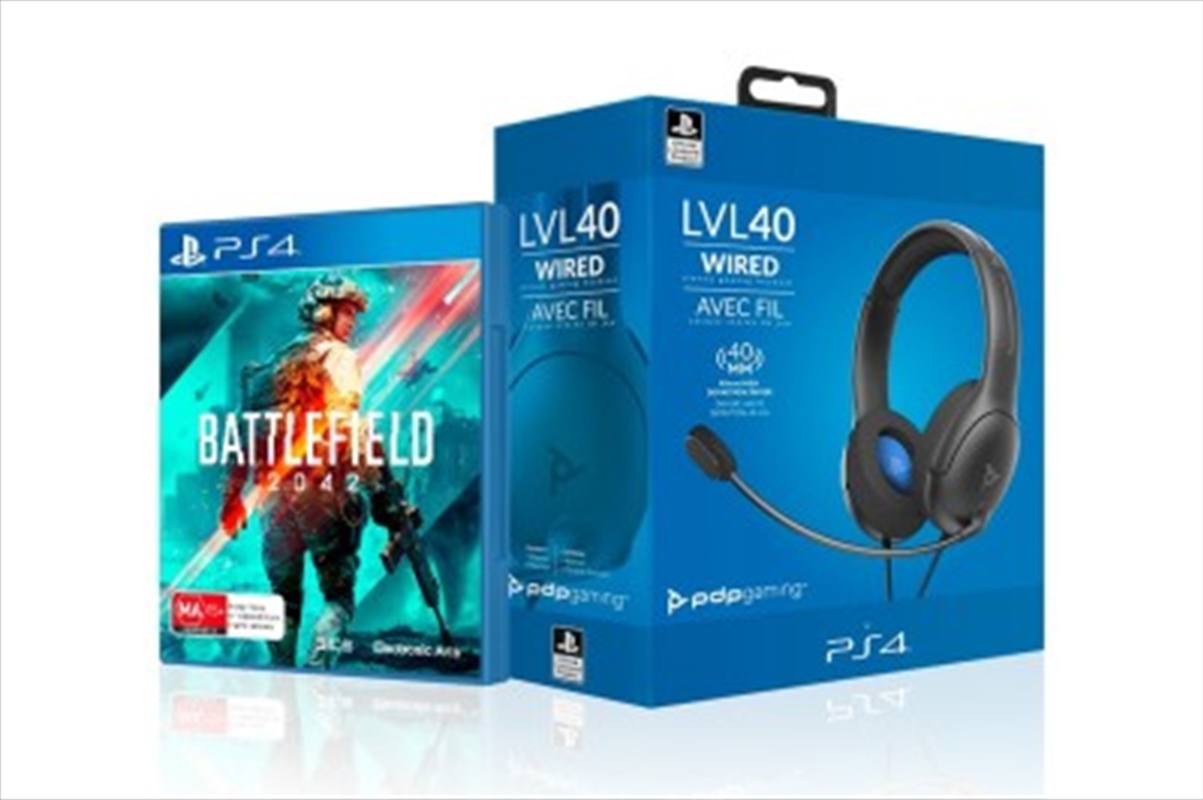 PDP PlayStation LVL 40 Wired Stereo Headset and PS4 Battlefield 2042 Bundle/Product Detail/Gaming Headphones & Headsets