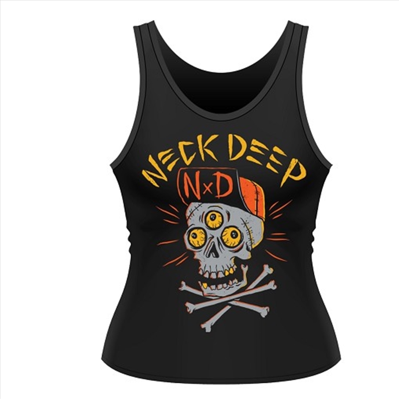 Neck Deep Skulls Tank Vest, Ladies Womens Size 8 Shirt/Product Detail/Shirts