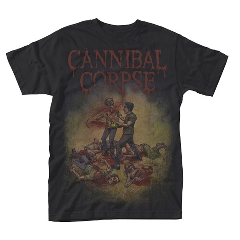 Cannibal Corpse Chainsaw Front & Back Print Unisex Size X-Large Tshirt/Product Detail/Shirts