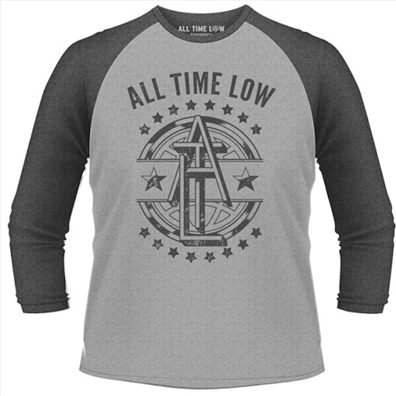 All Time Low Emblem 3/4 Sleeve Baseball Tee Unisex Size X-Large Tshirt/Product Detail/Shirts